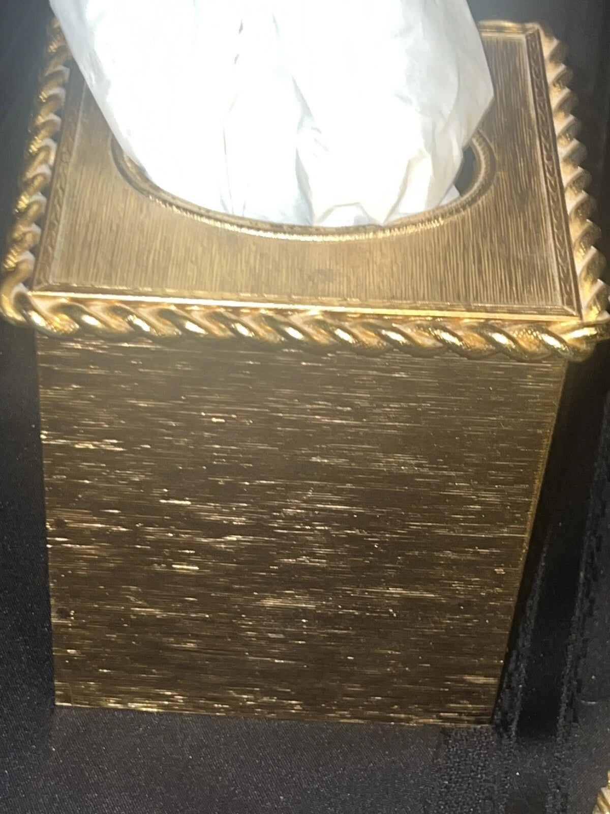 “STYLEBUILT”Gold Tissue Box With Soap Dish Tassels | Vintage Hollywood Regency | eBay
