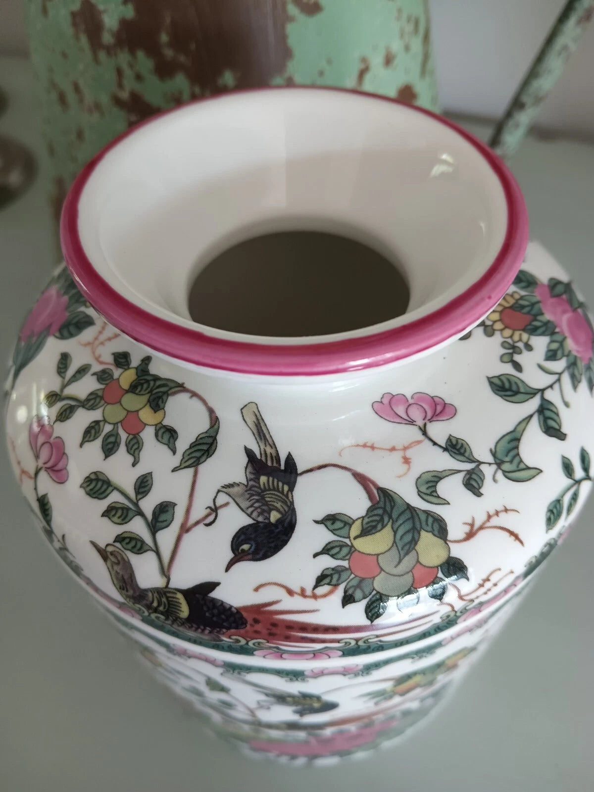 Staffordshire Porcelain Rose Medallion Tissue Box Cover Holder-5'' x 7''H | eBay