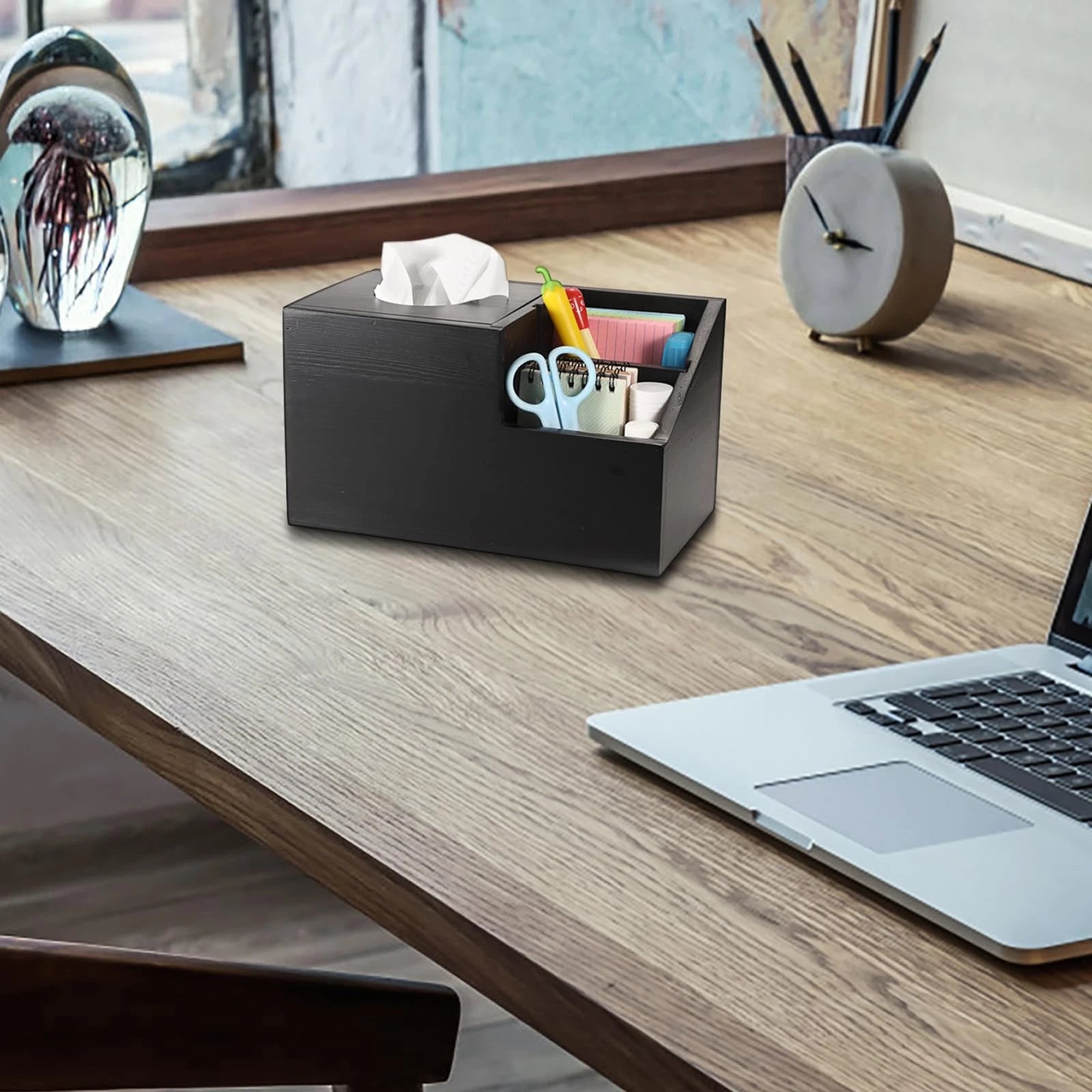 New Best Tissue Box Cover Square Wood with Hinged Lid MultiFunctional Holder | eBay