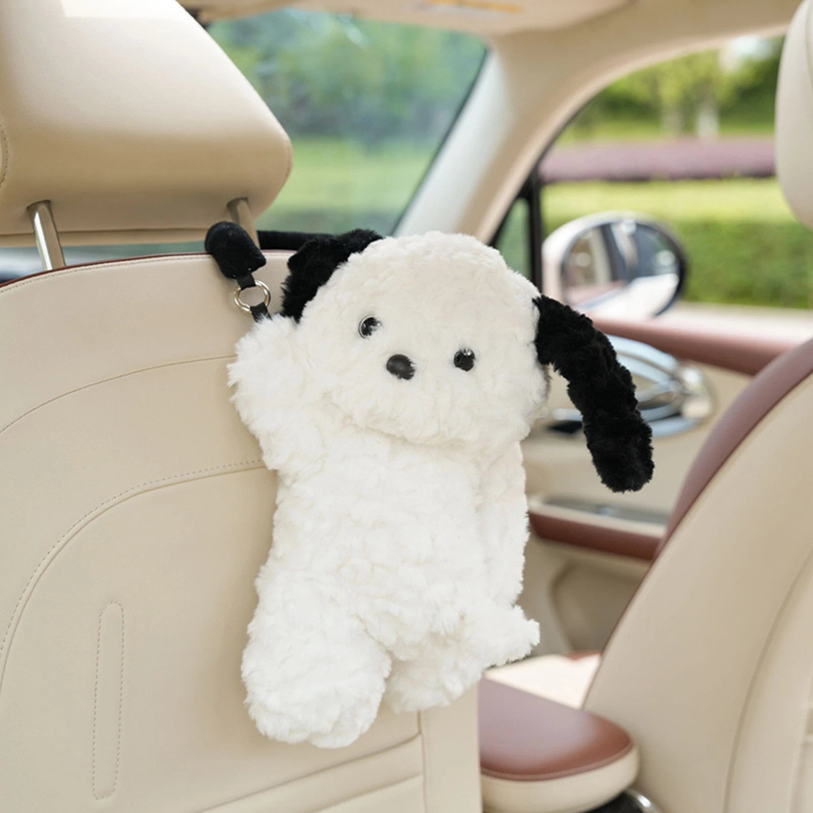Car Tissue Box Dog Plush Animal Dog Home Car Tissue Box Cover Holder | eBay
