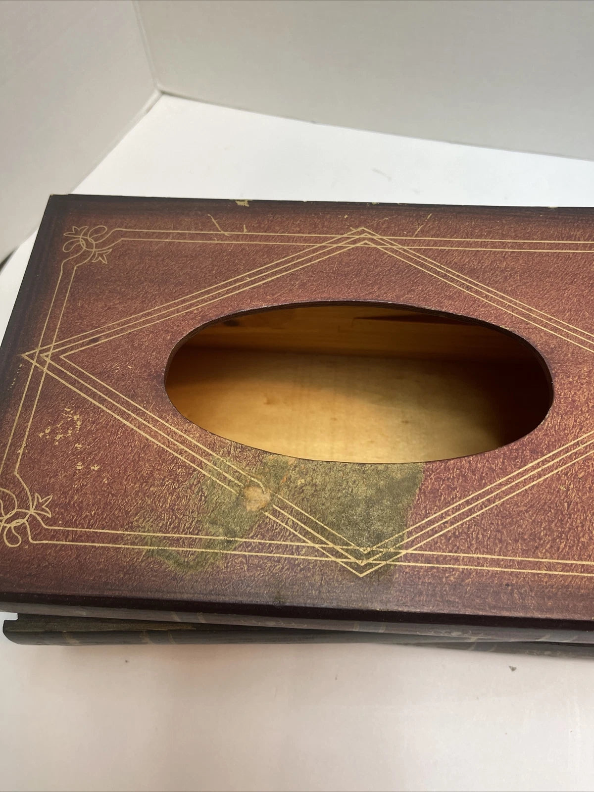 Vintage Wooden Antique Book Tissue Holder Dispenser 11 1/4 x 7 x 5 1/4 | eBay