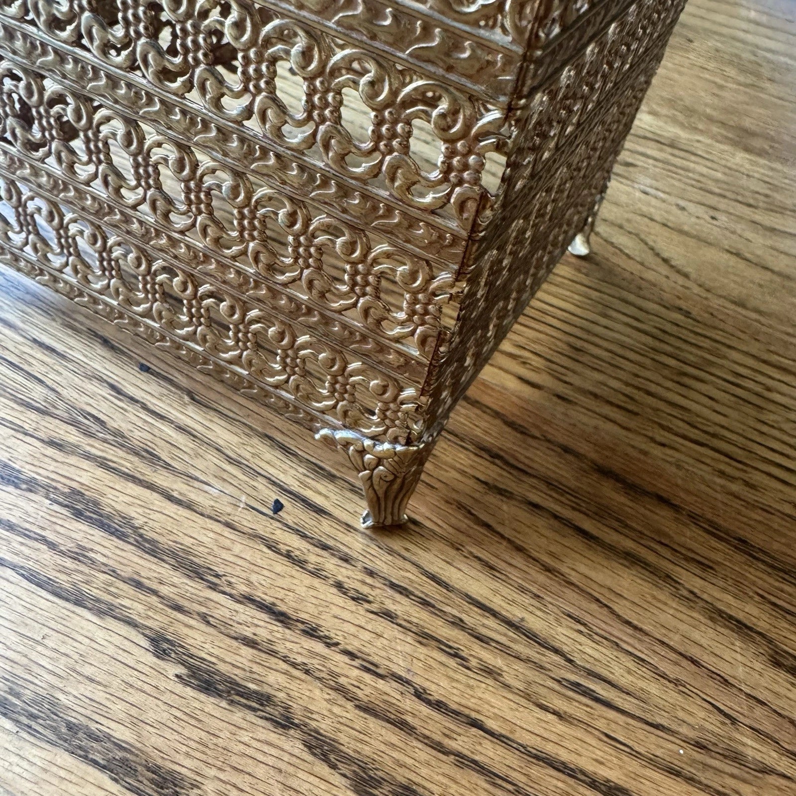 Vintage Brass Filigree Tissue Box Cover | Ornate Hollywood Regency Vanity Decor | eBay