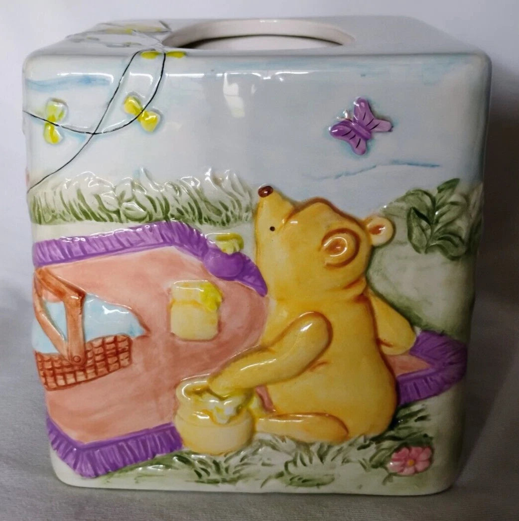 Winnie The Pooh & Friends Raised Design Ceramic Hand Painted Tissue Box Cover | eBay