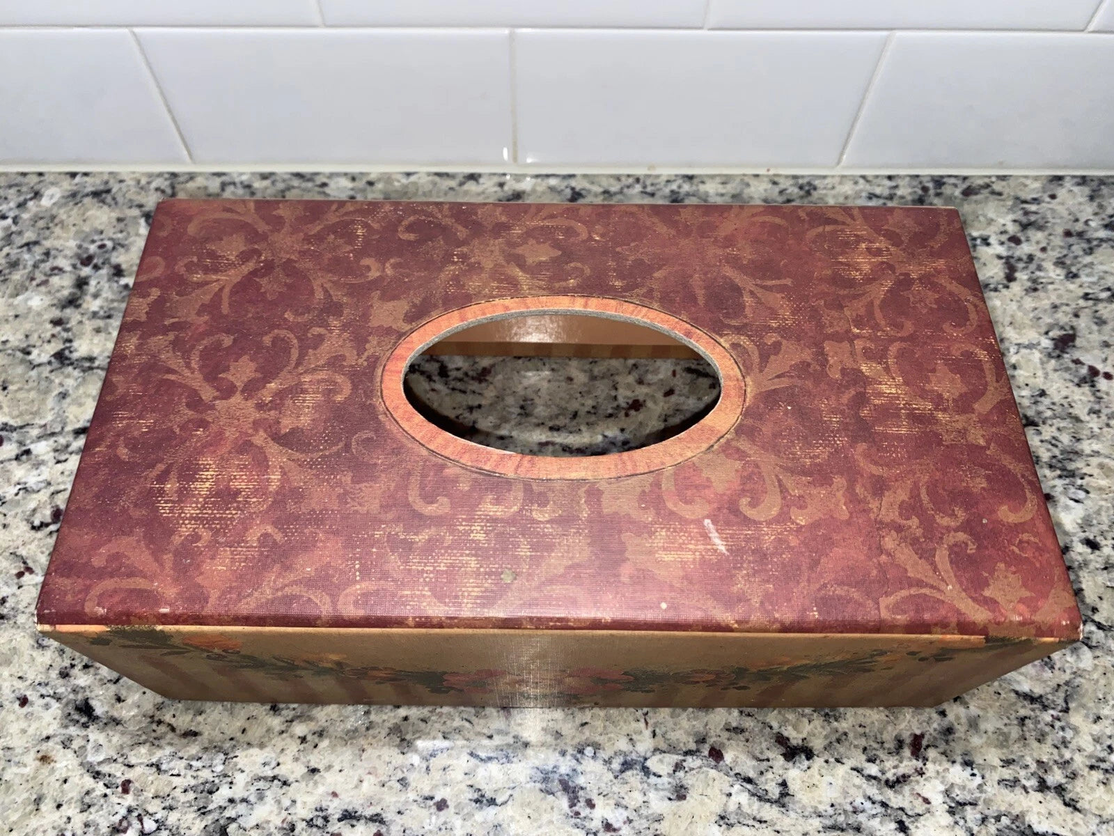 Bob's Boxes “Floral Swag” Tissue Box Cover Holder Susan A Winget Primitive | eBay
