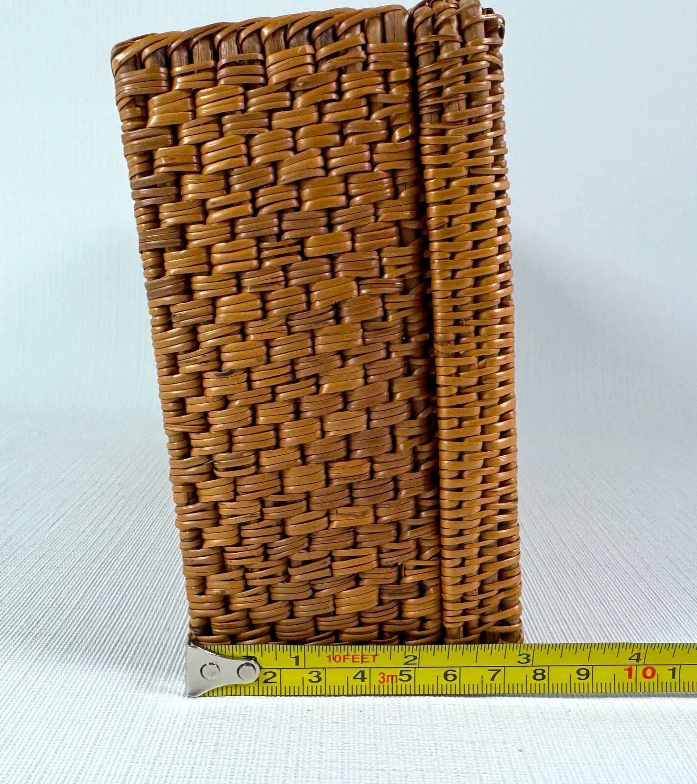 Vintage Wicker Rattan Woven Basket Long Tissue Box Cover Holder Box with Latch | eBay