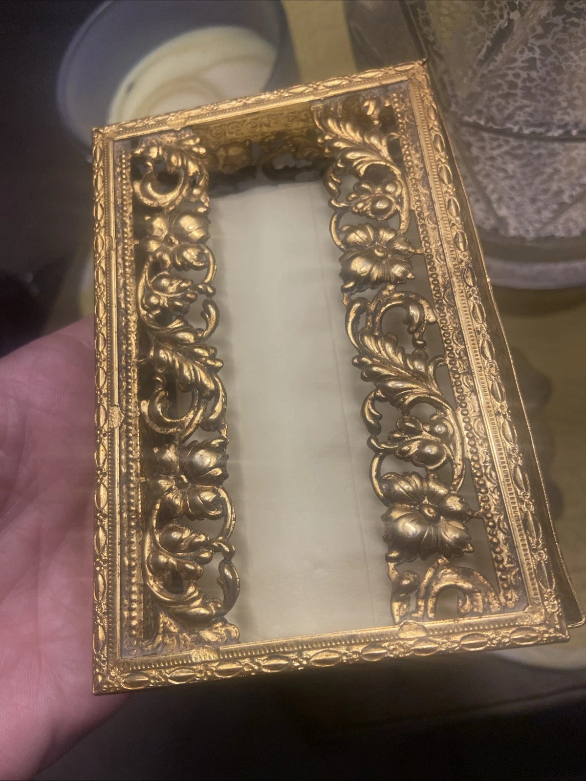 Vintage Mini Vanity MCM Ormolu Metal Mini Kleenex Tissue Holder | eBay