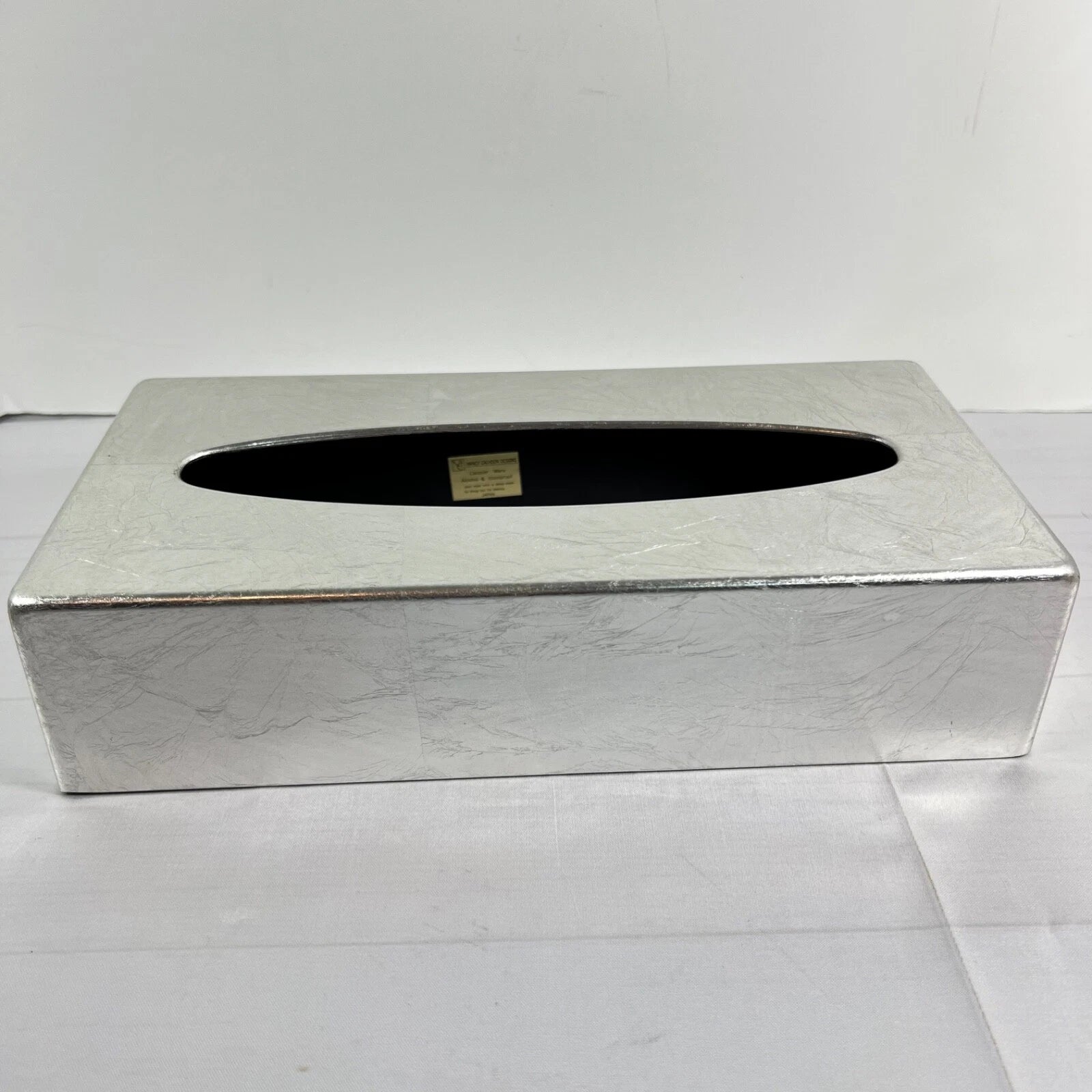 Vintage Lacquer Ware Tissue Box Nancy Calhoun Designs Silver Leaf Made in Japan | eBay
