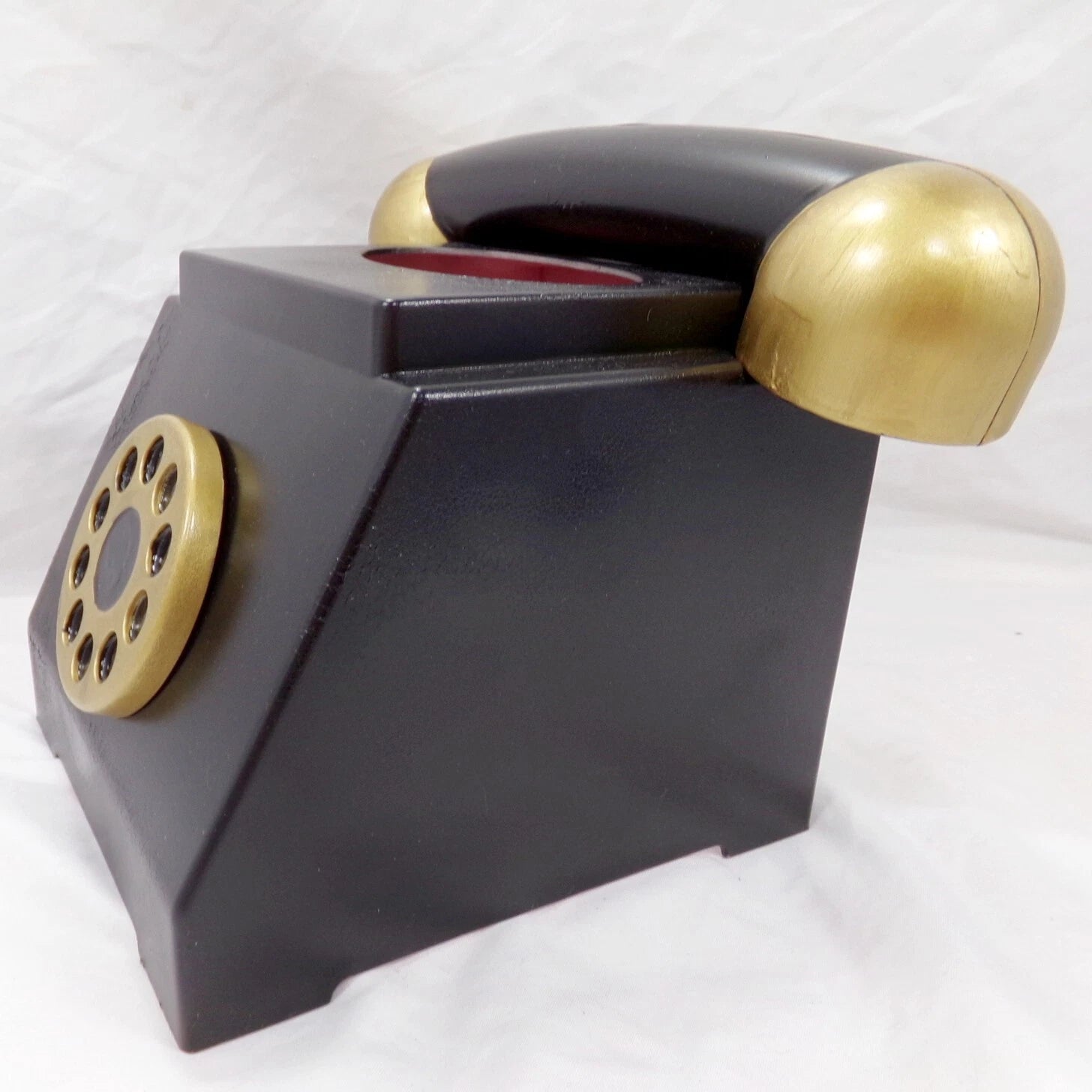 Old-Time Victorian Telephone Painted Tissue Box Cover Black Brass Steampunk | eBay