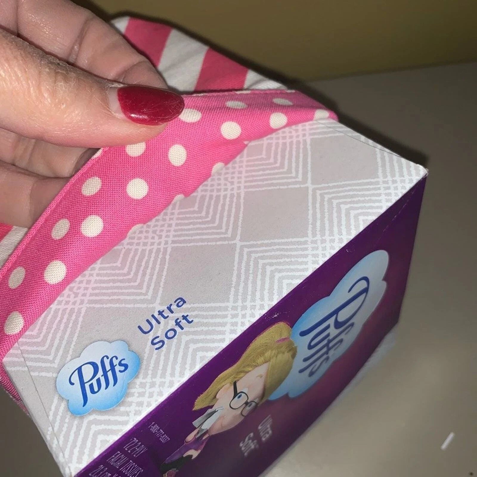 Pink Chevron Tissue Box Cover | eBay