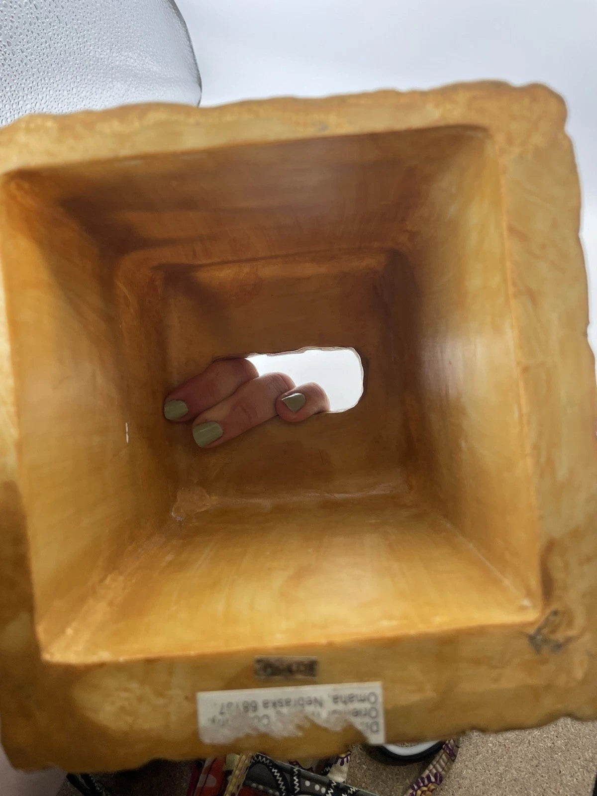 Fishing Tackle Basket Themed Tissue Box Cover Made of Ceramic 6 Inch Cube | eBay