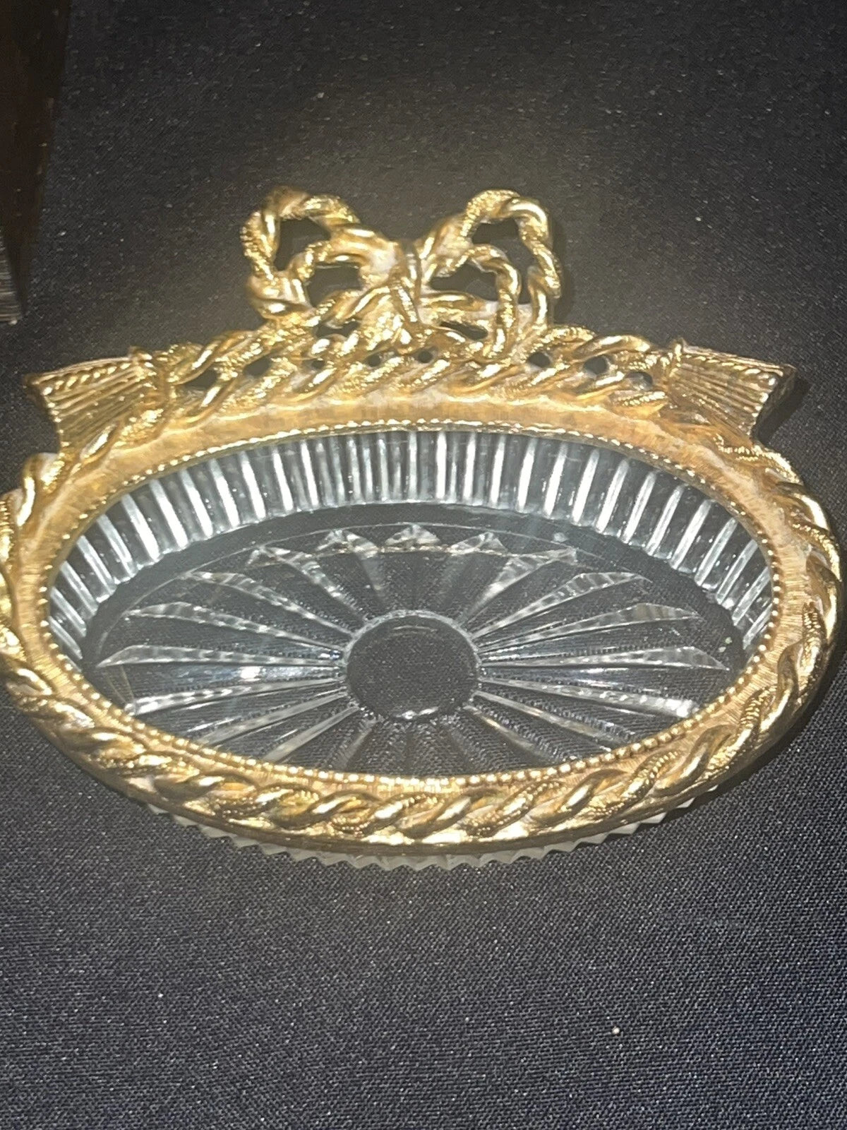 “STYLEBUILT”Gold Tissue Box With Soap Dish Tassels | Vintage Hollywood Regency | eBay