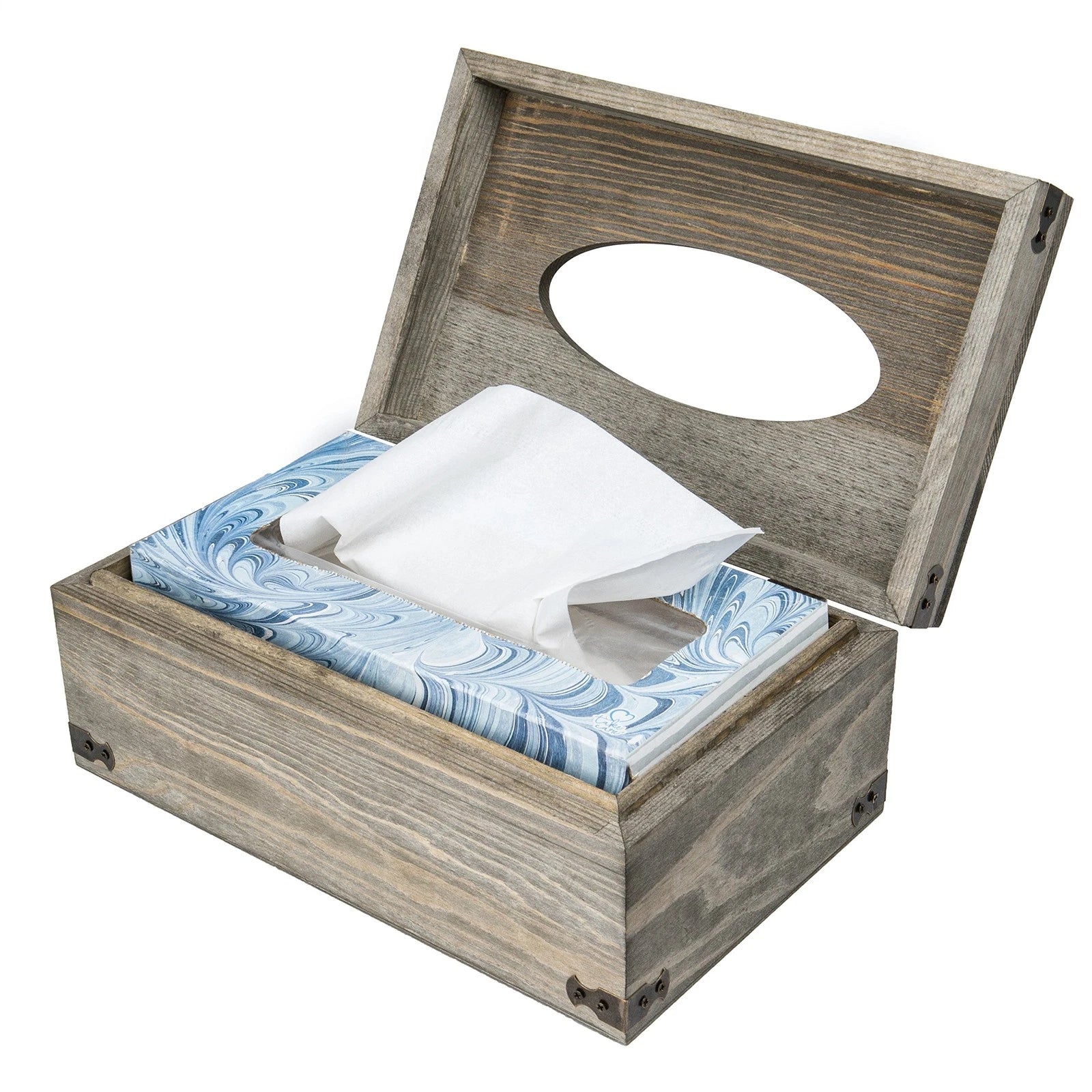 MyGift Rustic Gray Wood Tissue Box Cover, Rectangular Bathroom Facial Tissue Box | eBay