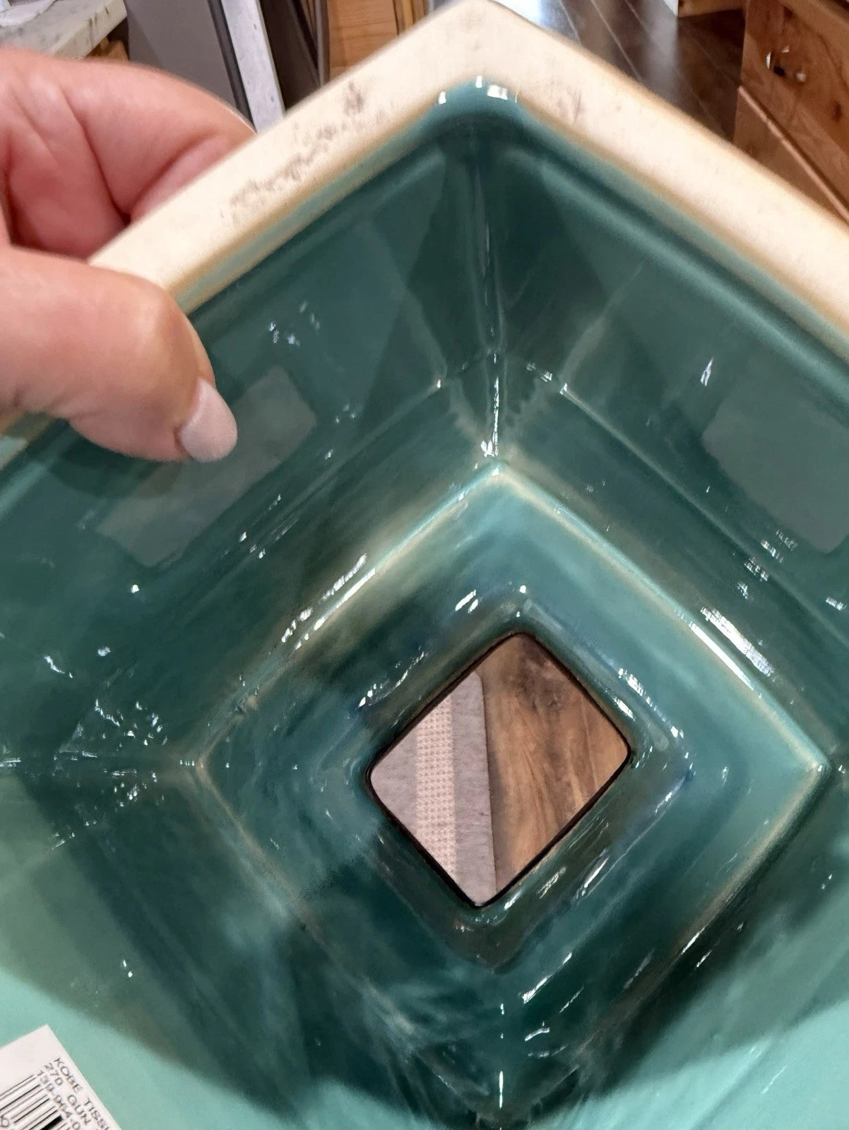 Kobe Ceramic Tissue Box Cover. Turquoise With Bronze Glaze. | eBay