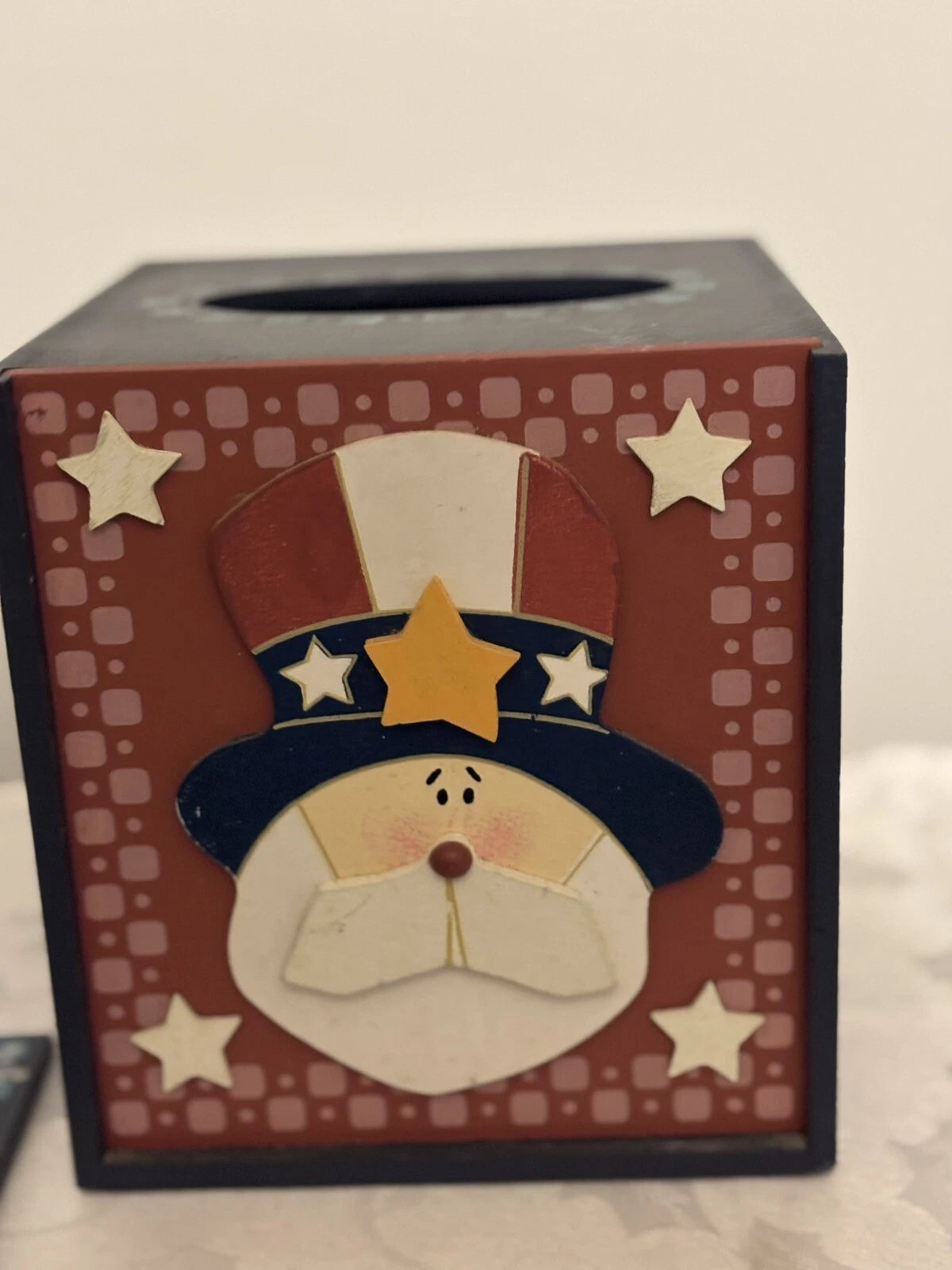 Wooden Tissue Box Change Season Winter Snowman Spring Bunny Summer Sam 3-D Used | eBay