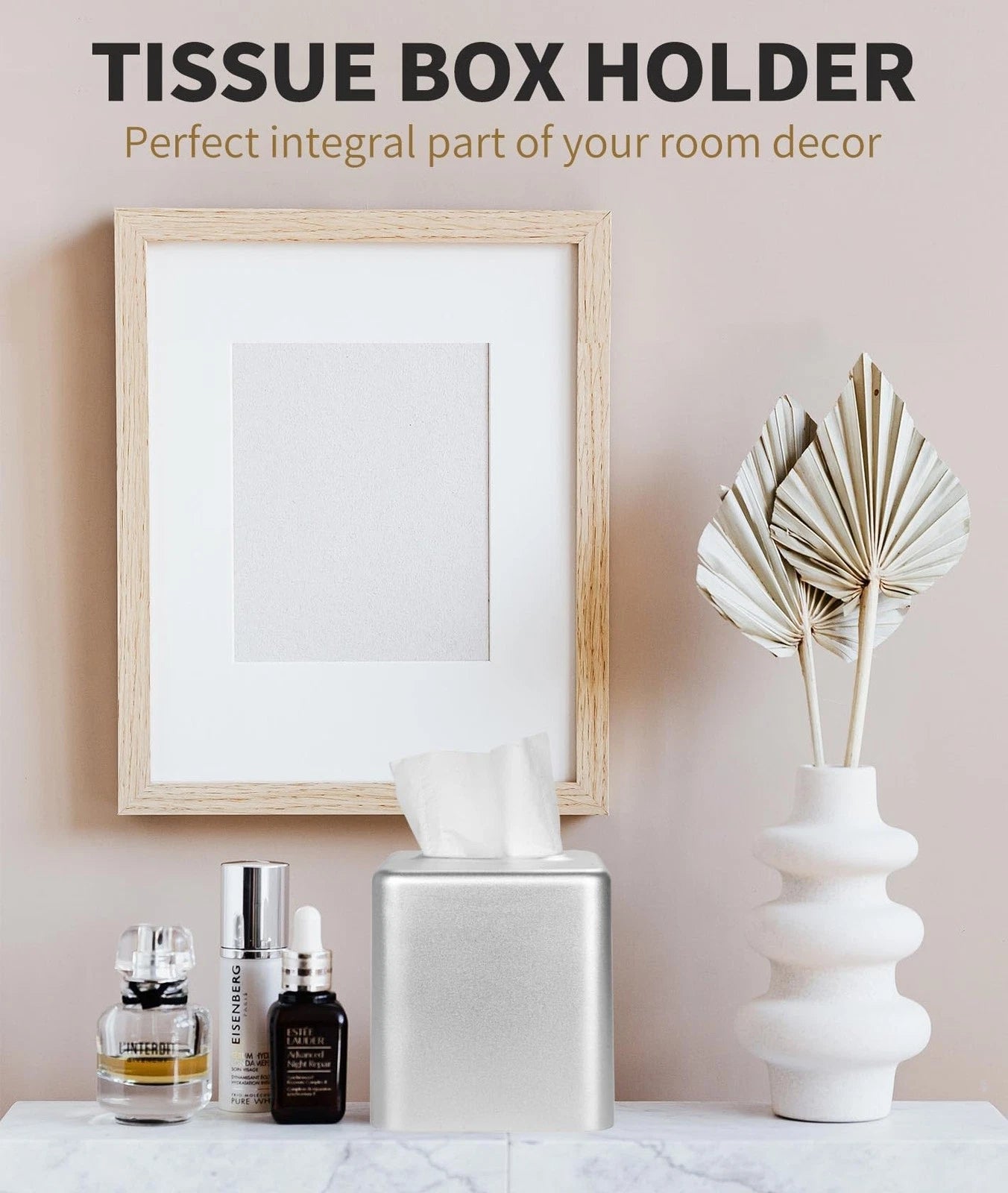 Tissue Box Cover, Square Metal Tissue Box Holder Modern Decor Facial Napkin H... | eBay