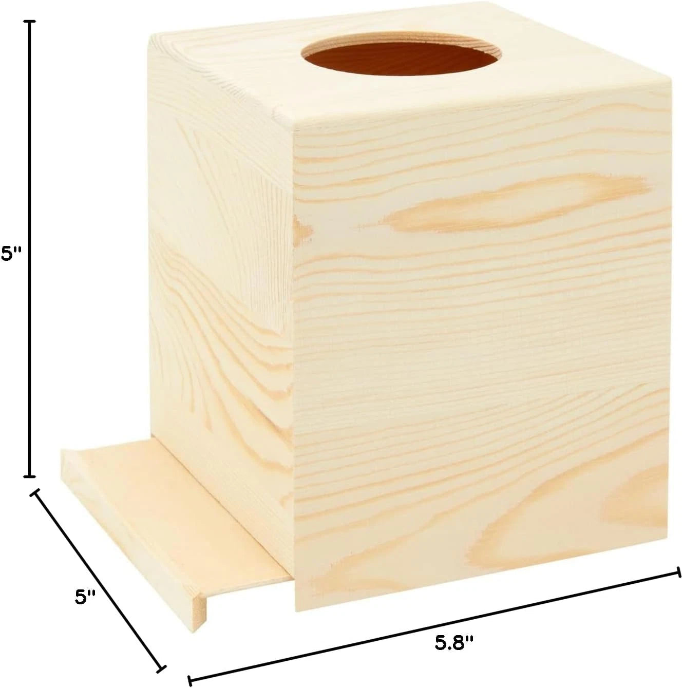 Unfinished Wood Tissue Box Cover for Arts and Crafts, Home Decor (5 X 5.5 In, 2 | eBay