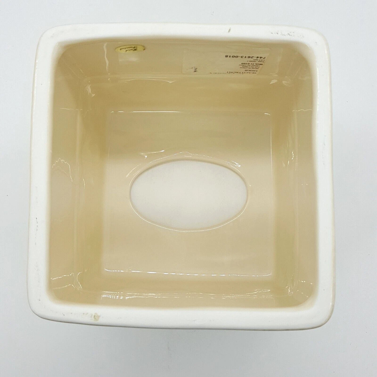 JC Penney BEACH FRONT Seashell Tissue Box Cover Embossed Ceramic Coastal Ocean | eBay