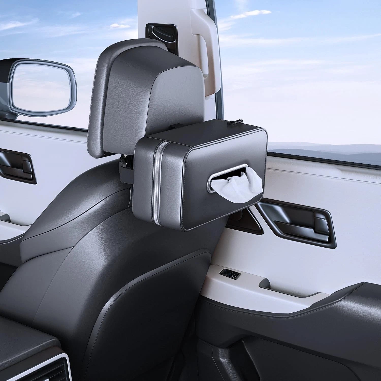 Modern Car Tissue Dispenser - High-Quality Leather, Fits 120-Count Tissues | eBay