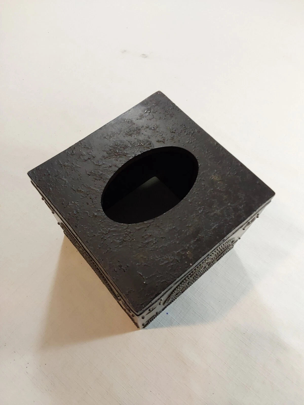 Antique Grey Star Pattern Beaded Square Bath Home Tissue Box Cover Holder | eBay