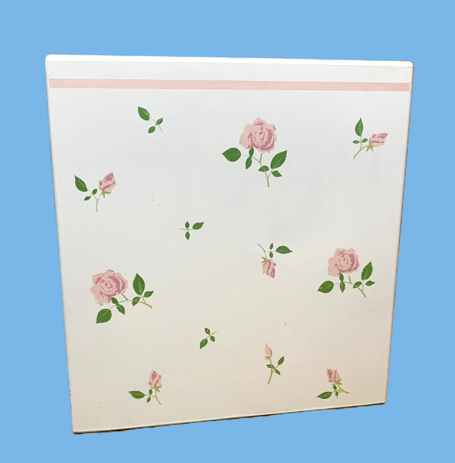 Vintage Andre Richard Tissue Box Cover Pink Rose Floral Square Plastic Japan | eBay