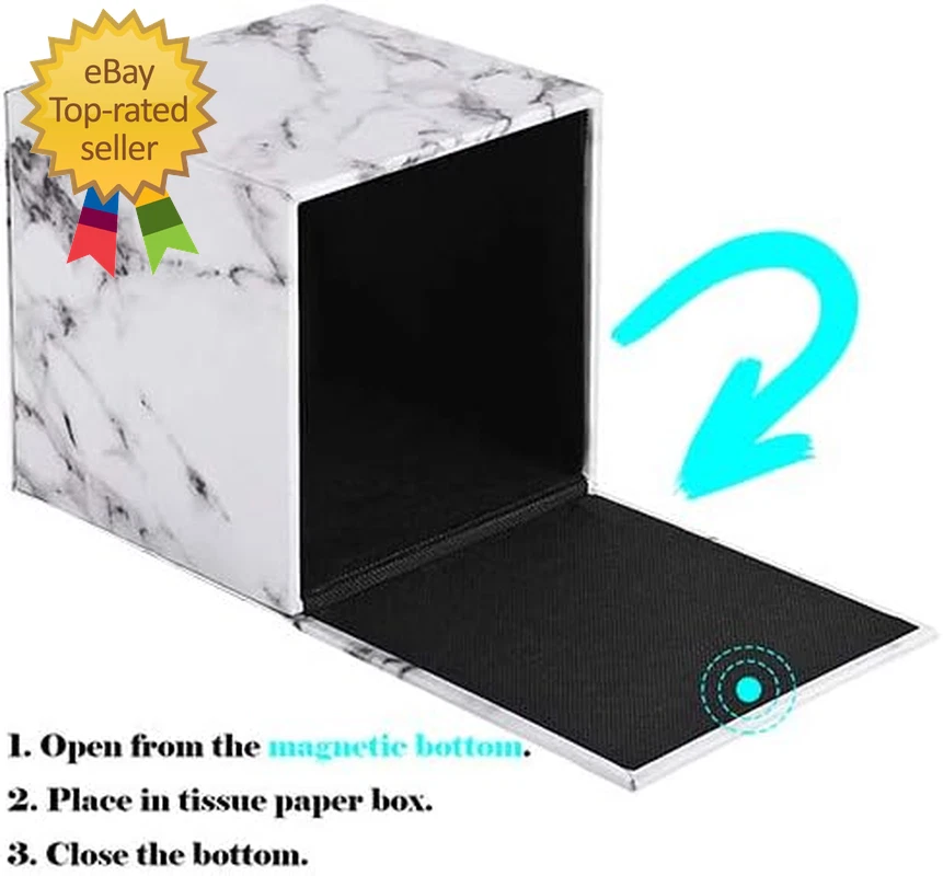 Tissue Box Cover Square Modern Marble Style Marble Stripes PU Leather | eBay