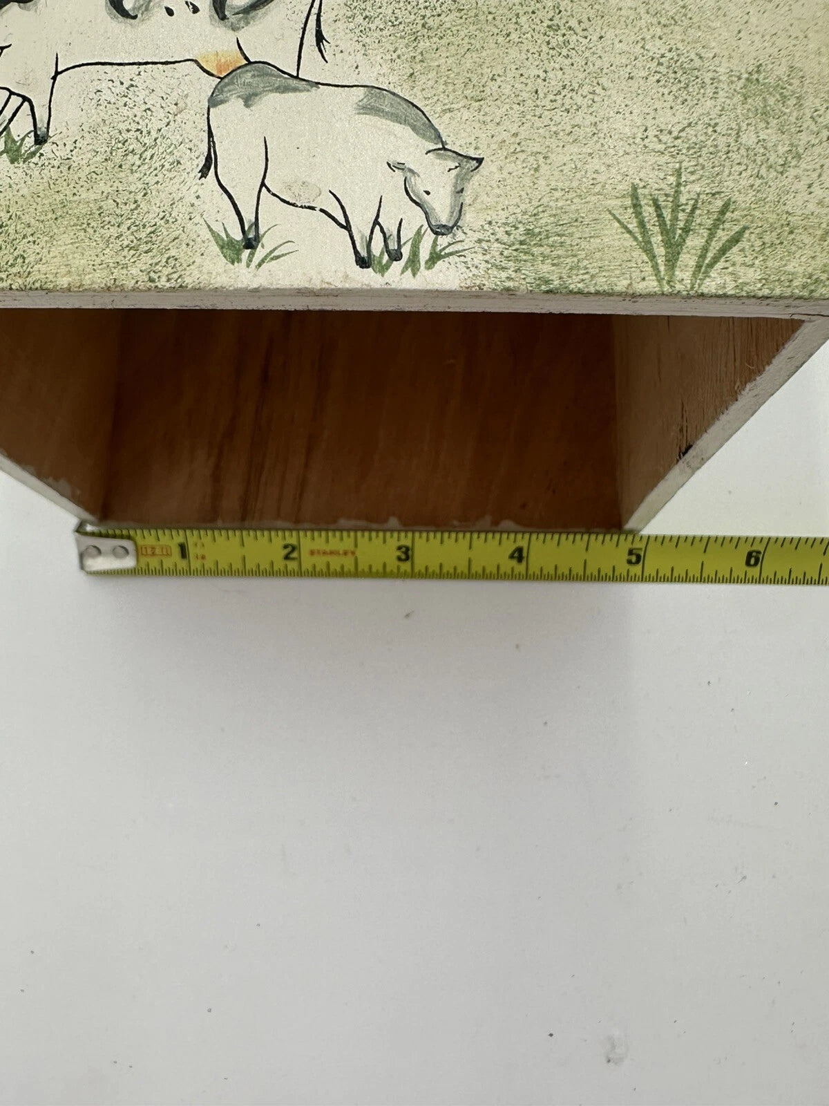 Farm Scenes With Animals Tissue Storage Box Holder Wooden Cover | eBay