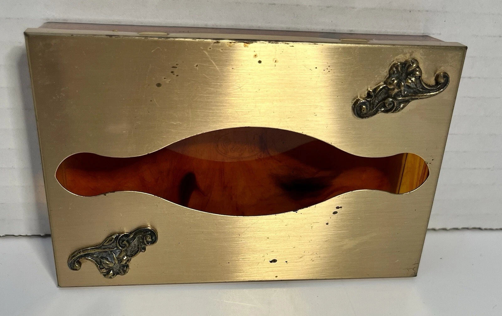 Vintage Metal Tissue Box Holder Gold Tone Products 1960s-1970s | eBay
