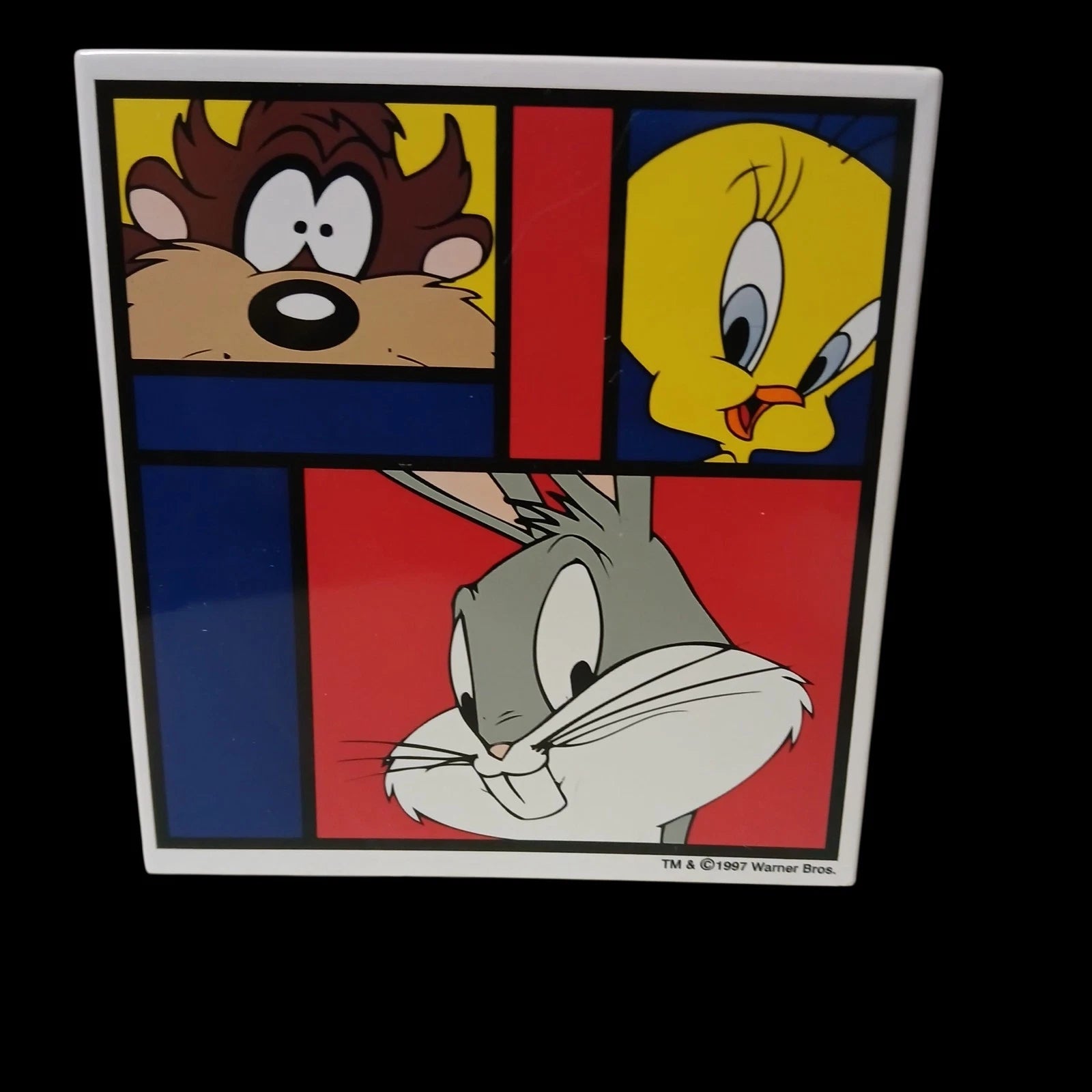 Vintage 1997 Warner Bros Looney Tunes Plastic Tissue Box Cover Daffy Taz Buggs | eBay