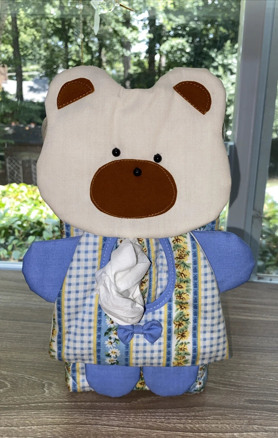 Tissue Cover Baby Nursery Teddy Bear holder Blue Yellow | eBay