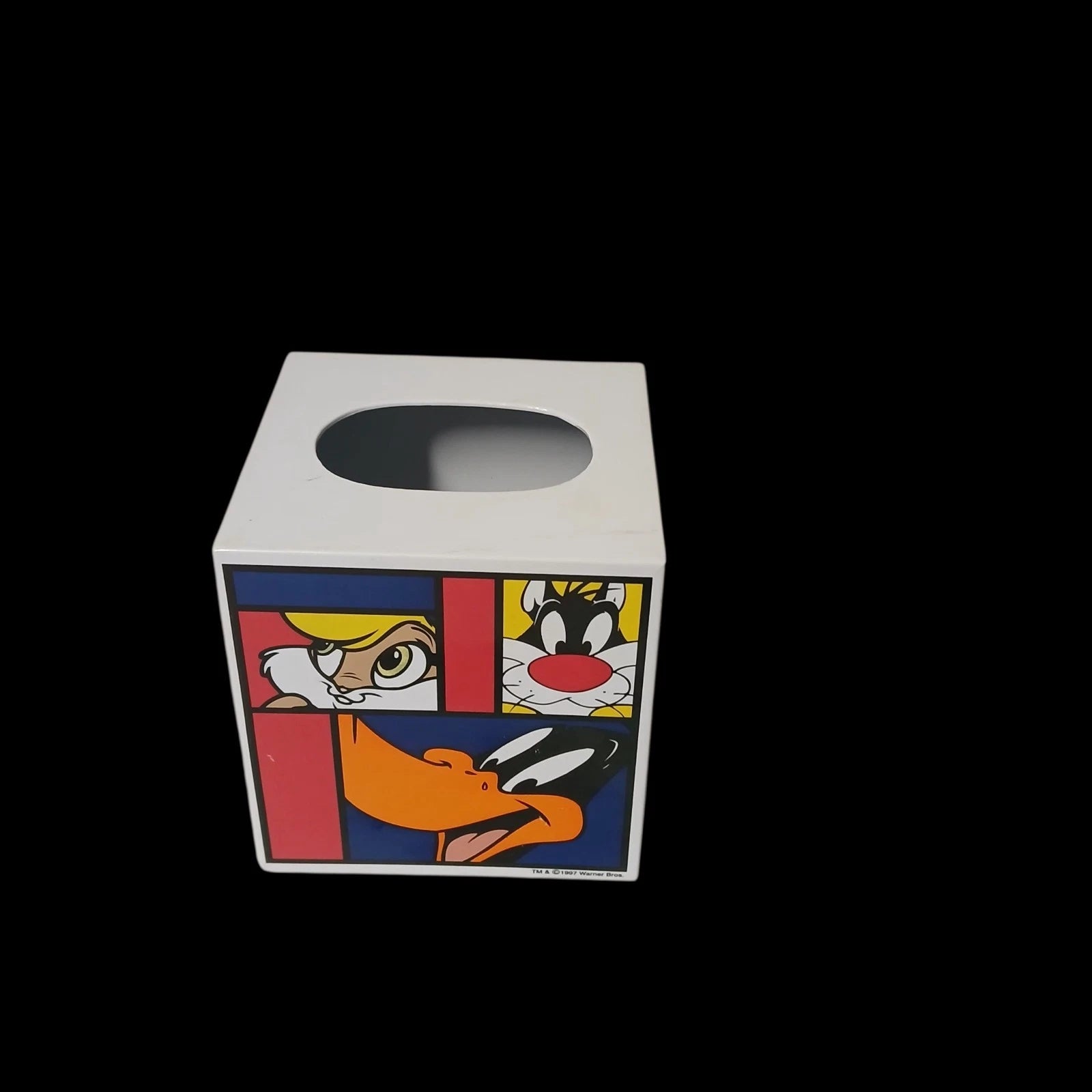 Vintage 1997 Warner Bros Looney Tunes Plastic Tissue Box Cover Daffy Taz Buggs | eBay