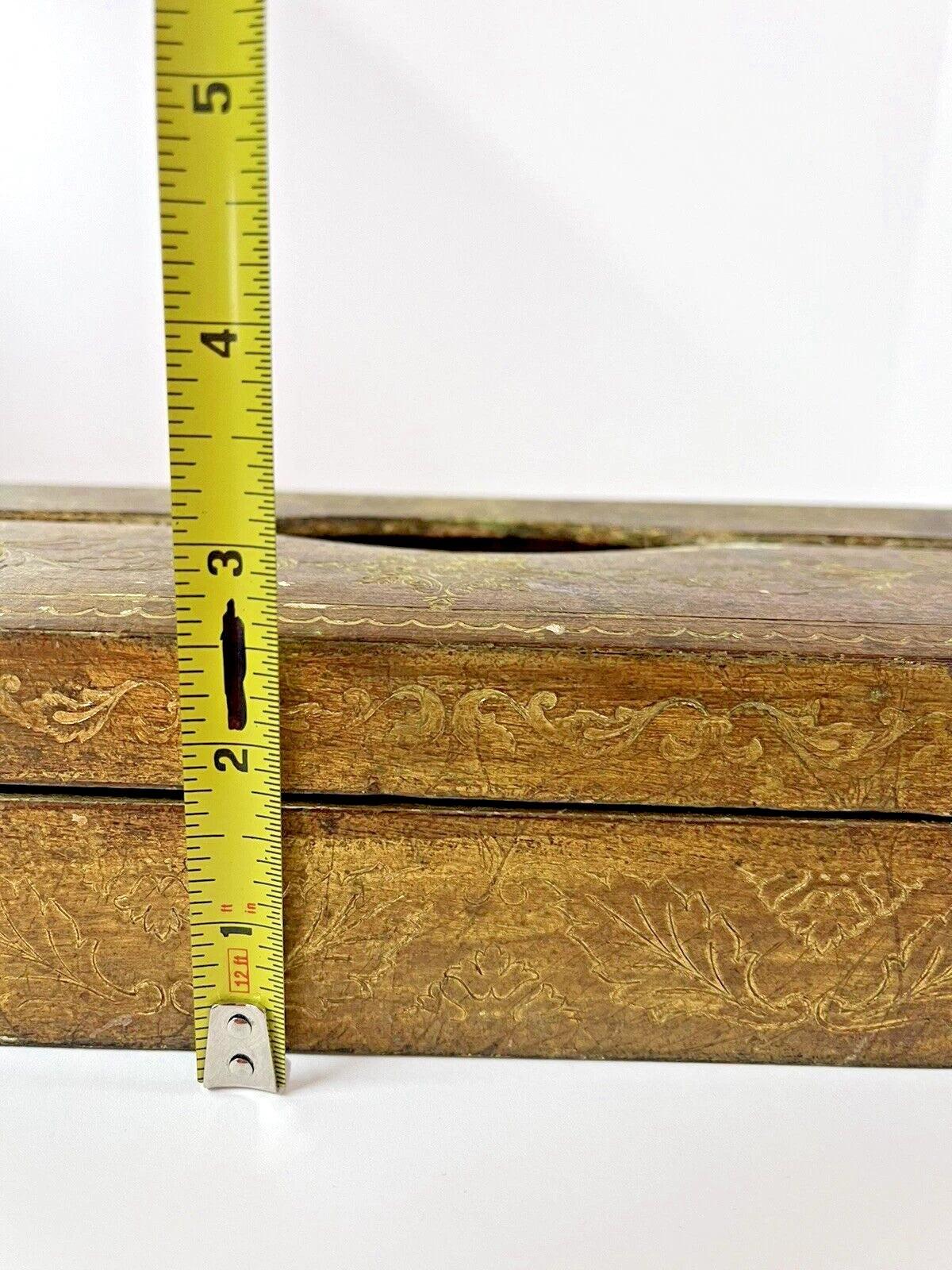 Vintage Florentine Tissue Box Holder Gold Gilded Wood Made In Italy 581 21 | eBay