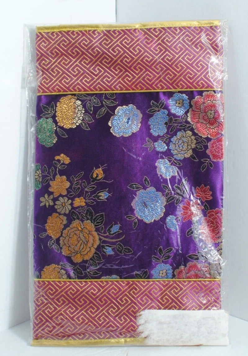 Asian Purple Floral Fabric Soft Tissue Box Cover 8" x 13 1/2 " NWOT | eBay
