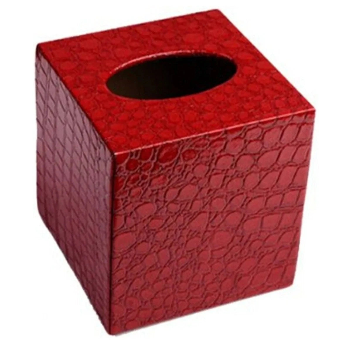 Leather Square Tissue Box (Red) | eBay
