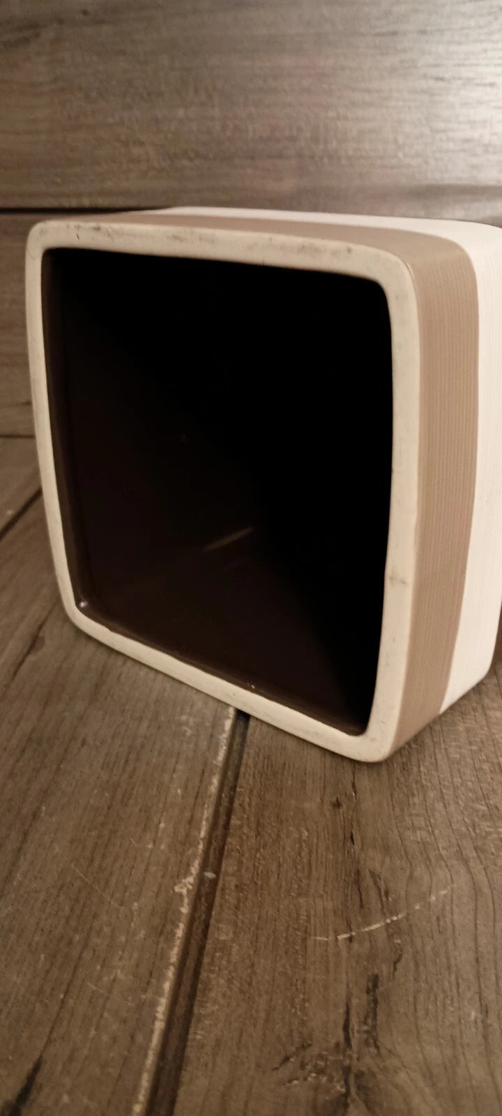 DKNY Donna Karan Tissue Box Cover Brown White Beige | eBay