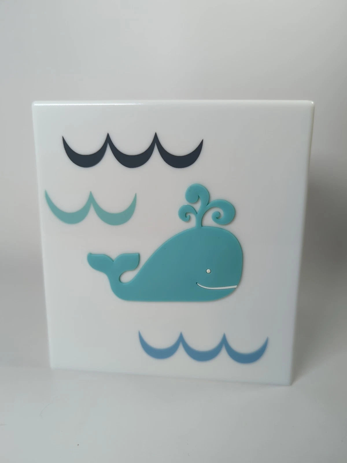 Tissue Box Cover Whale Decor Child's Bathroom Blue Coastal Ocean Beach Fish | eBay