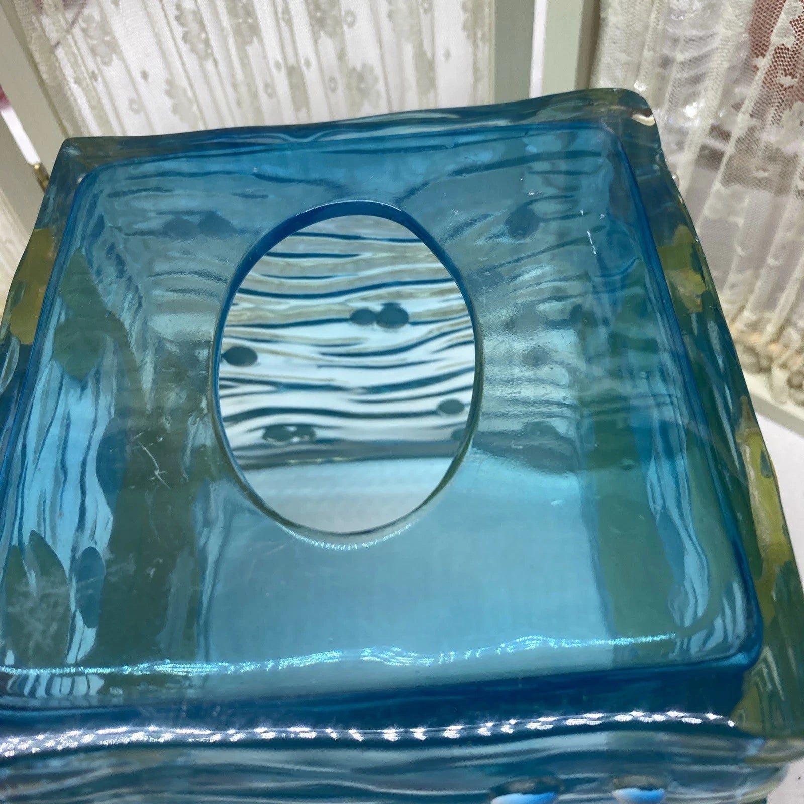 Blue Acrylic Red Crab Square Tissue Box Cover Underwater Starfish Bubbles | eBay