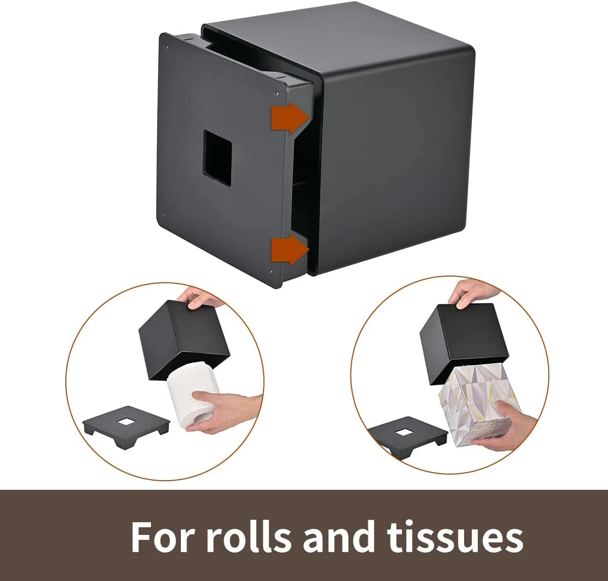 Square Facial Tissue Box Holder Cover Storage for Bathroom Vanity, Countertops | eBay