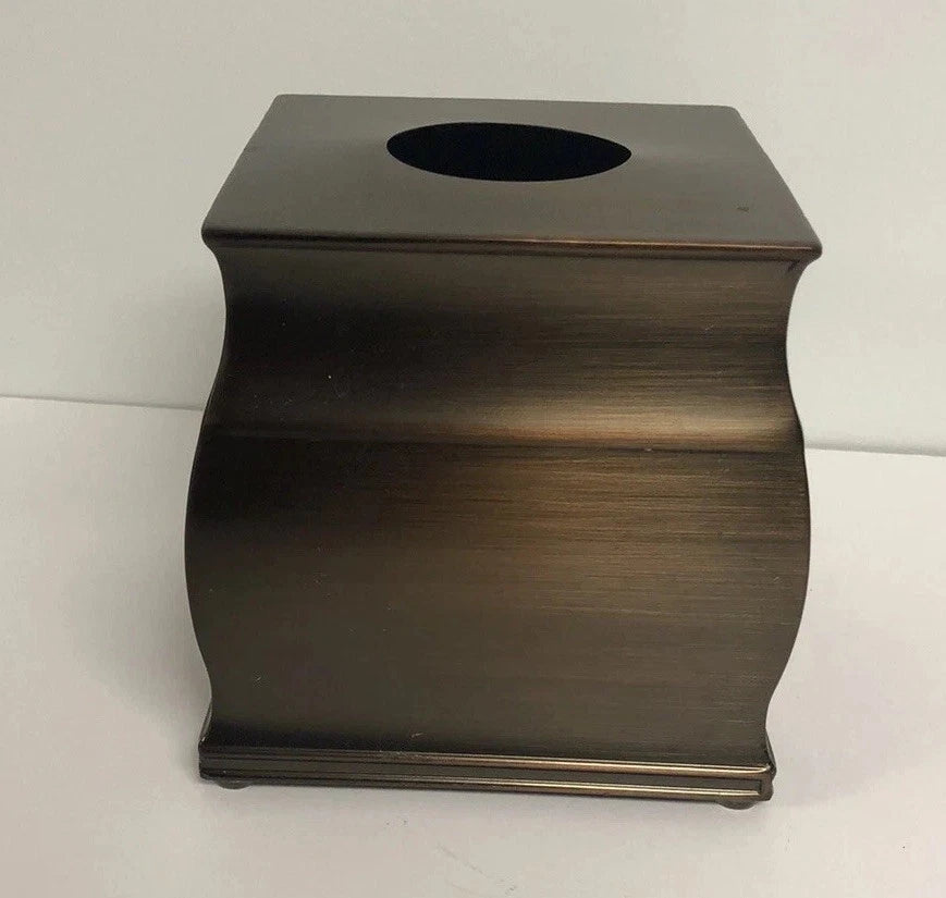 Polished Bronze Metal Tissue Kleenex Box Holder Cover Square Table Top Seamless | eBay