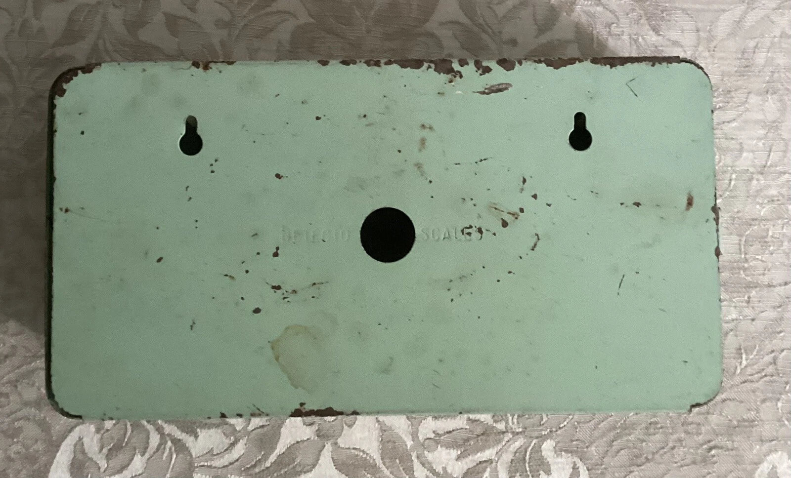 Vintage Detecto Scales Green Metal Tissue Box Holder Shabby Chic | eBay