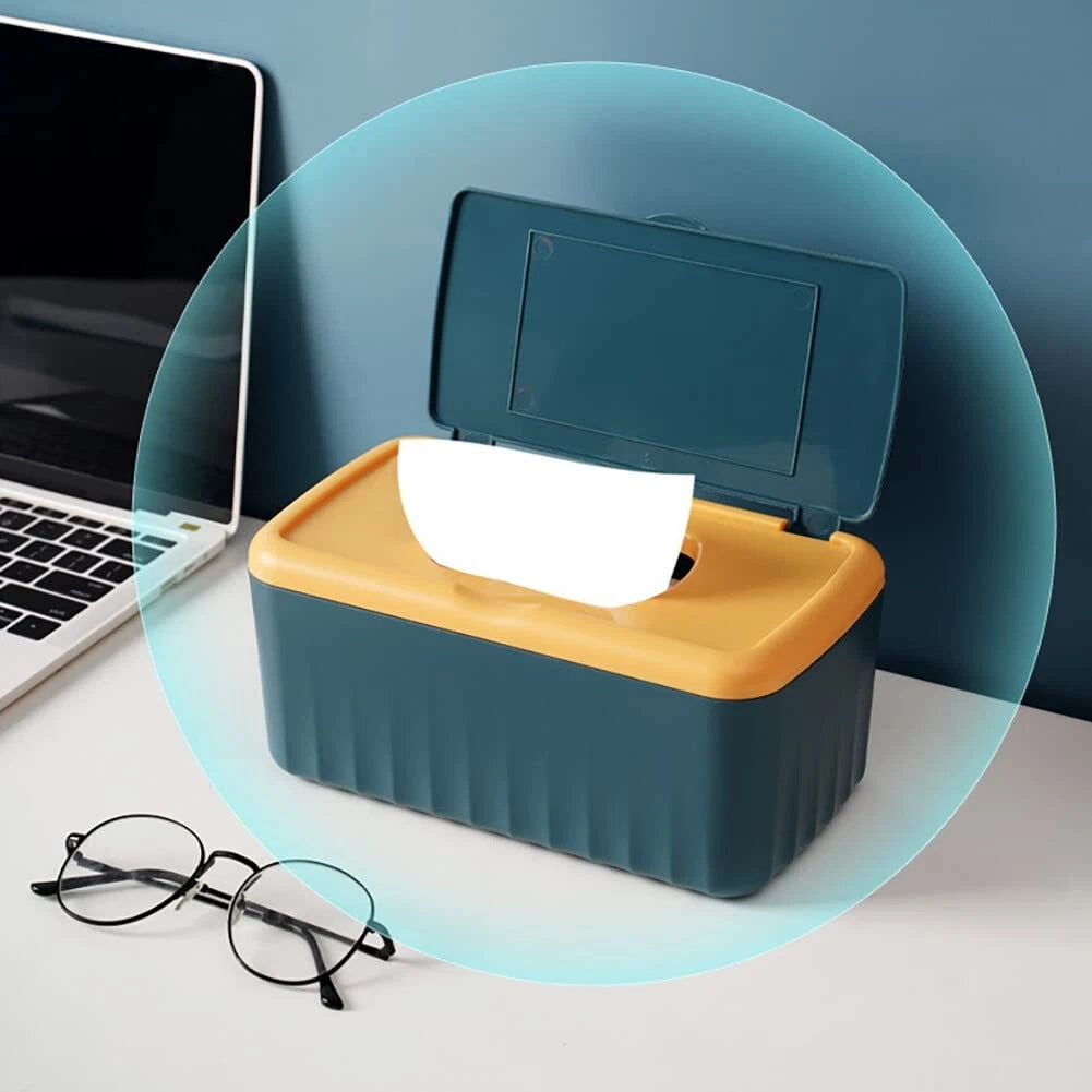 Tissue Box with Lid, Modern Desktop Tissue Box Holder, Facial Tissue Dispense... | eBay