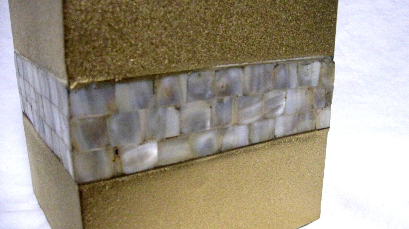 Vintage Gold Metal Tissue Box Cover Inlaid Mother of Pearl | eBay