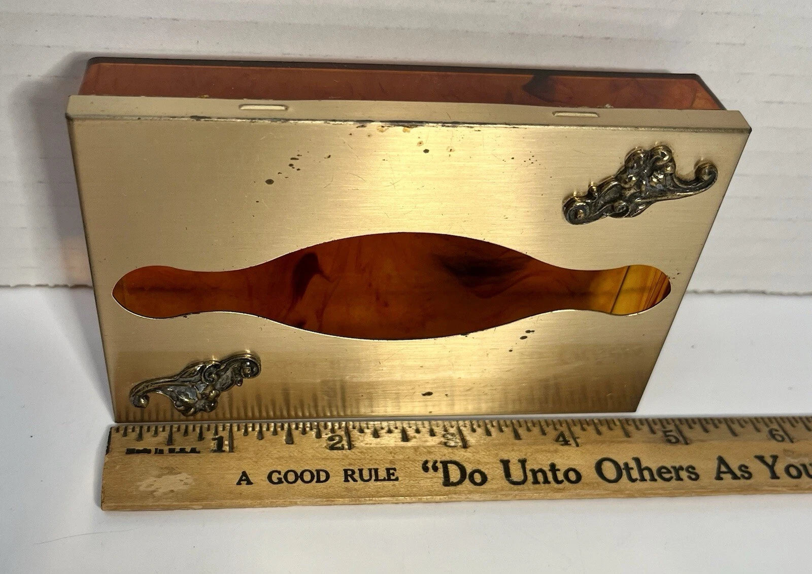 Vintage Metal Tissue Box Holder Gold Tone Products 1960s-1970s | eBay