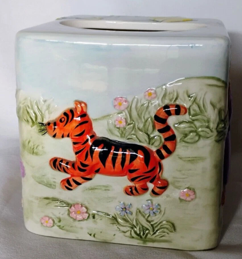 Winnie The Pooh & Friends Raised Design Ceramic Hand Painted Tissue Box Cover | eBay