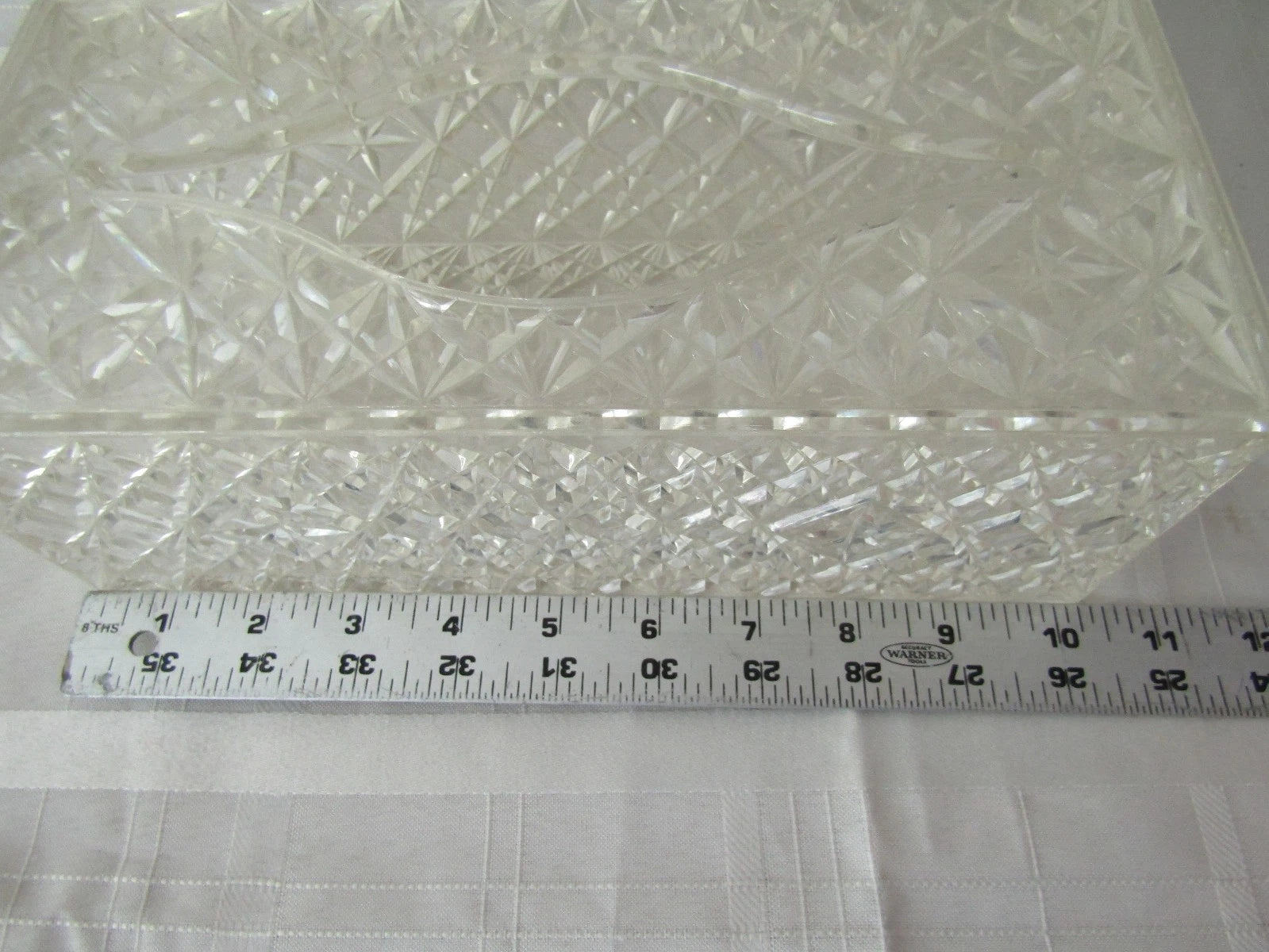 Vintage Tissue Box Holder - Trelawney Acrylic Clear - MCM Star Burst - Retro | eBay