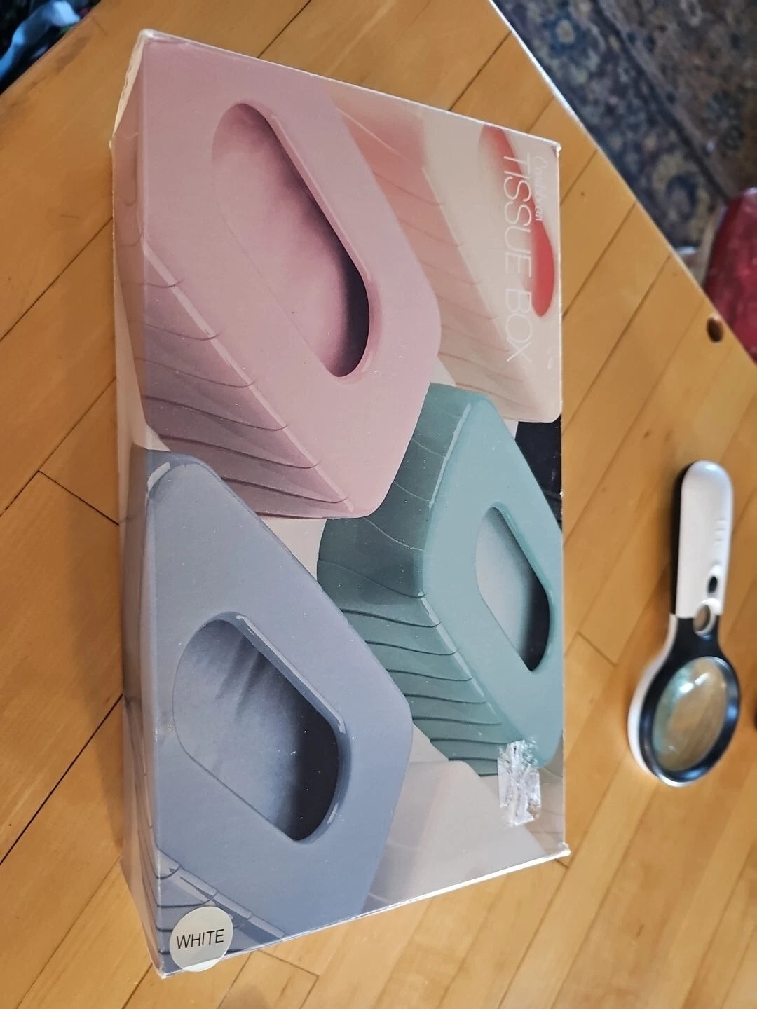 Vintage Tissue Box Cover White Retro MCM Acrylic Decor 80s New Old Stock | eBay