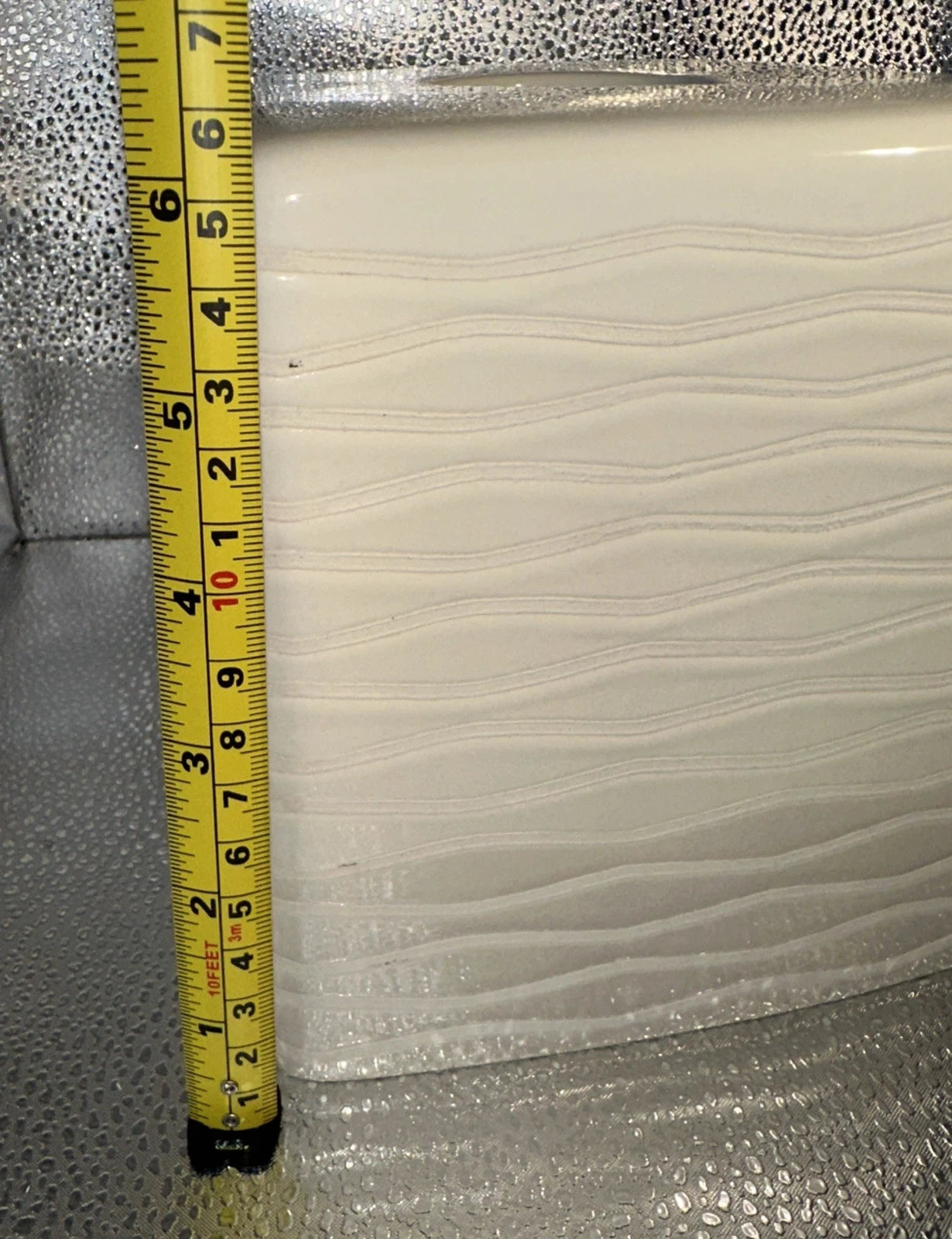 Croscill “Aqualonia” Tissue Box Cover Lines Textured Ribbed Ceramic | eBay