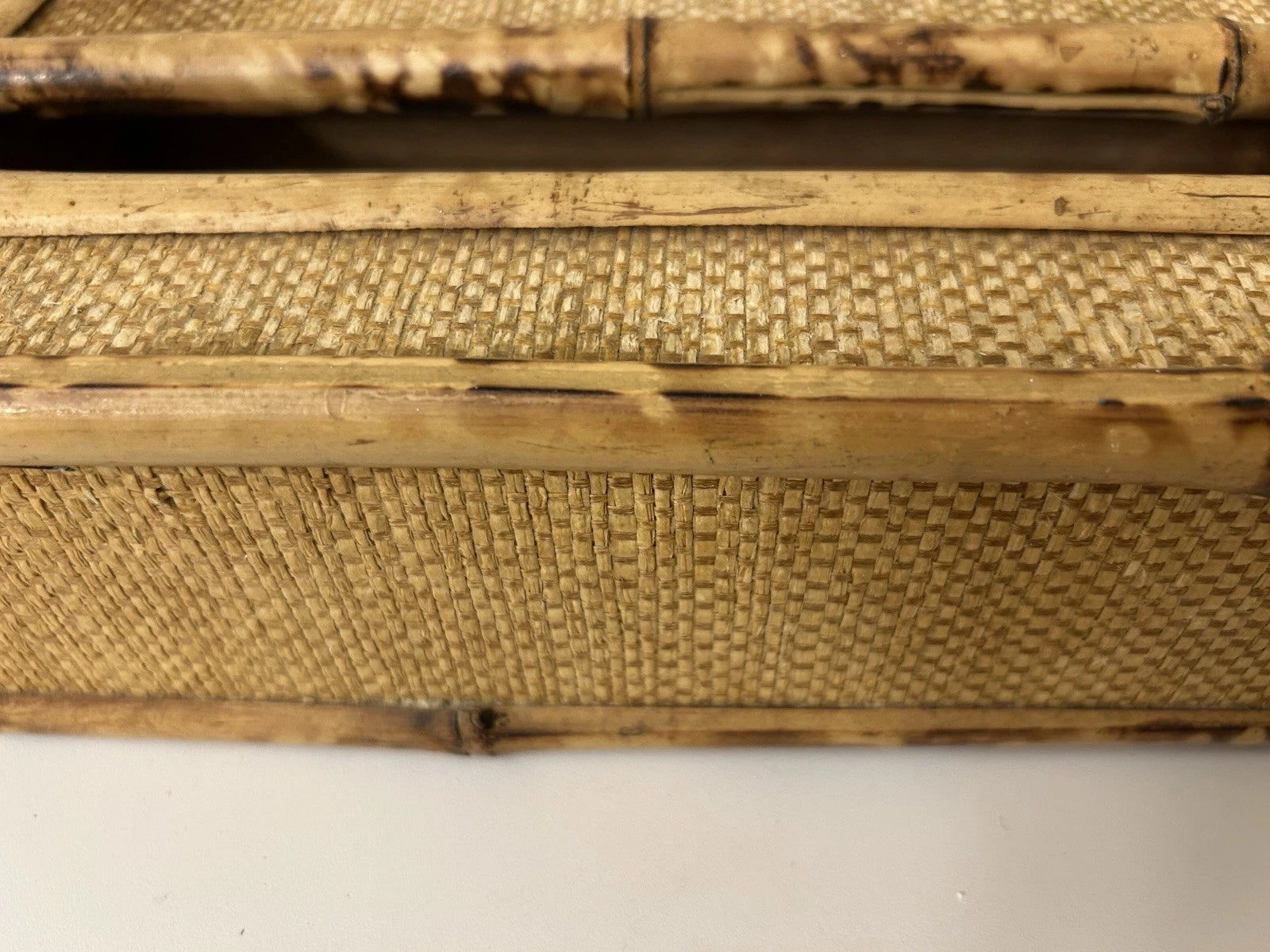 Vintage Bamboo & Wood Wooden Tissue Kleenex Box Cover Holder Rectangular | eBay