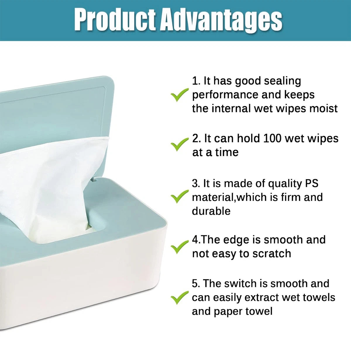 Diaper Wipes Dispenser, Baby Wipe Holder, Wipe Container with Non-Slip Feet,gree | eBay