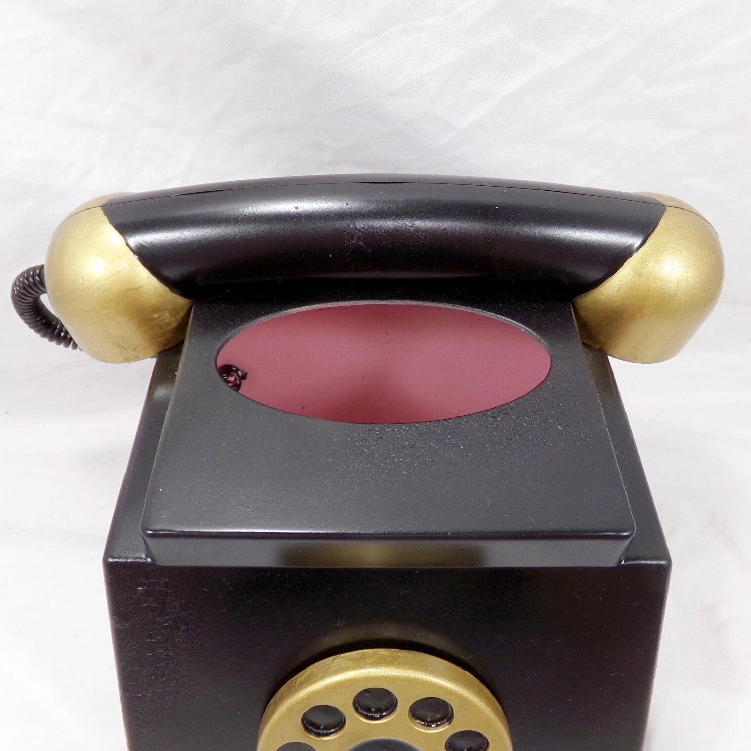 Old-Time Victorian Telephone Painted Tissue Box Cover Black Brass Steampunk | eBay