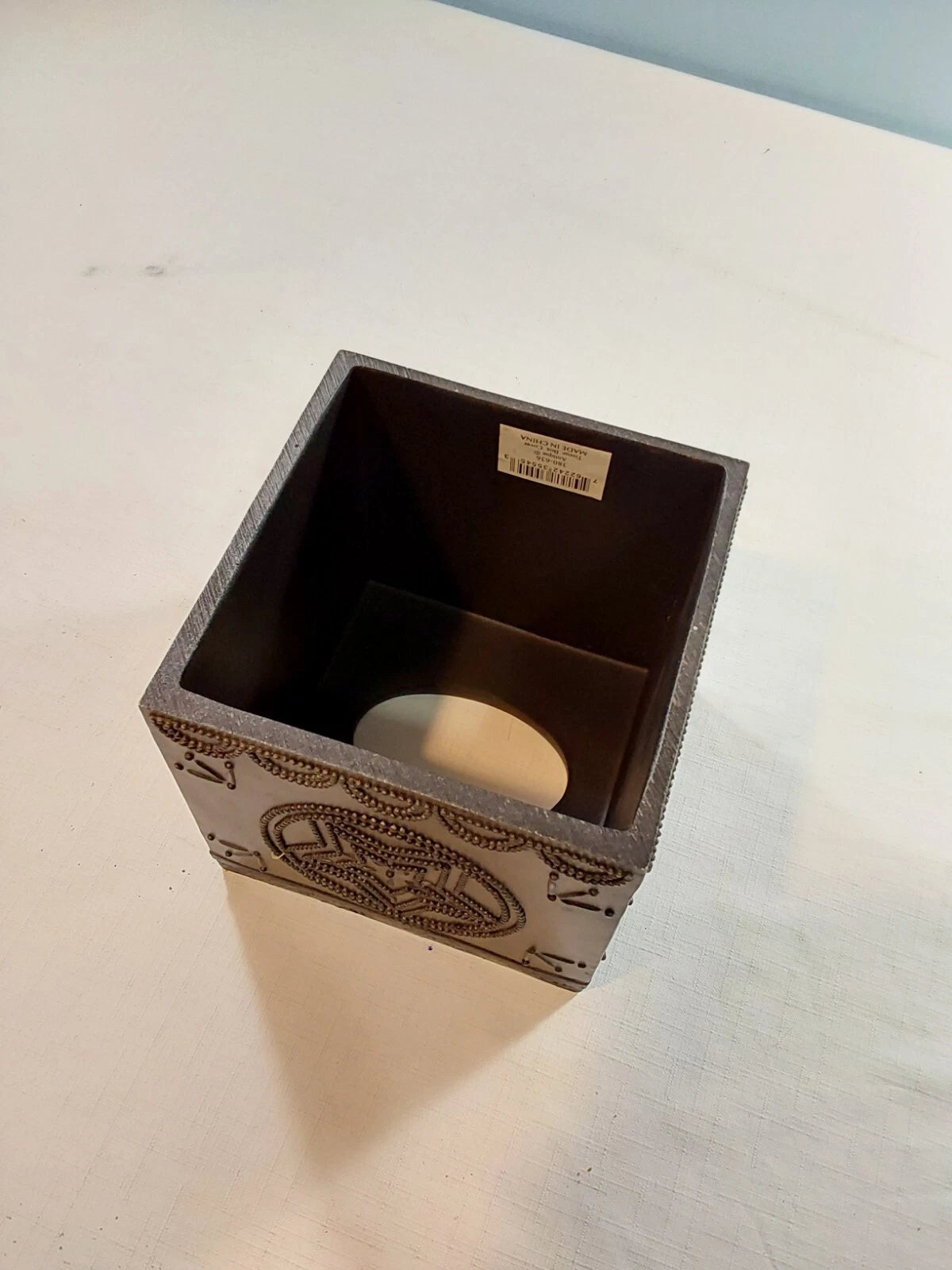 Antique Grey Star Pattern Beaded Square Bath Home Tissue Box Cover Holder | eBay